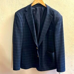 Blue stripes suit jacket